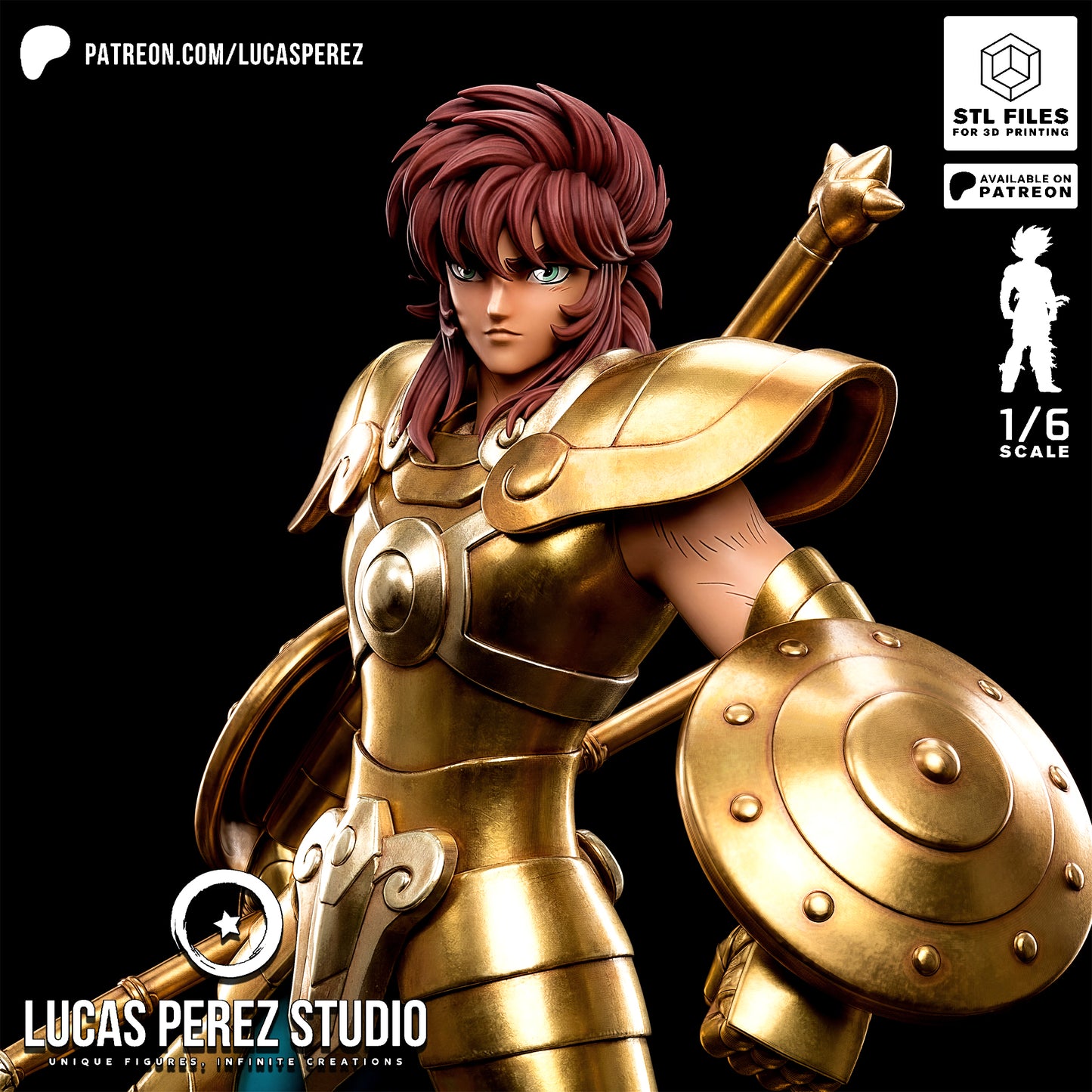 Young Libra Dohko Saint Seiya STL File – Zodiac Knight Anime 3D Print Model