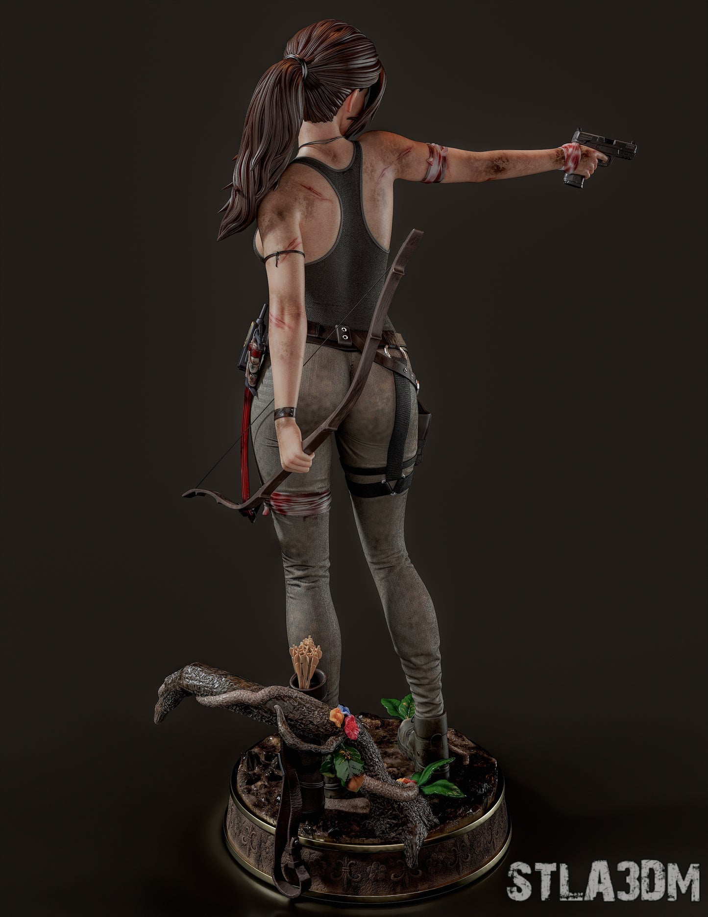 Lara Croft STL File – Tomb Raider Inspired Adventure Heroine 3D Print Model
