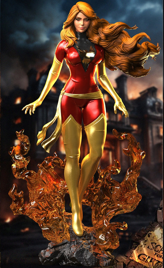Dark Phoenix X-Men STL File – Mutant Heroine 3D Print Model