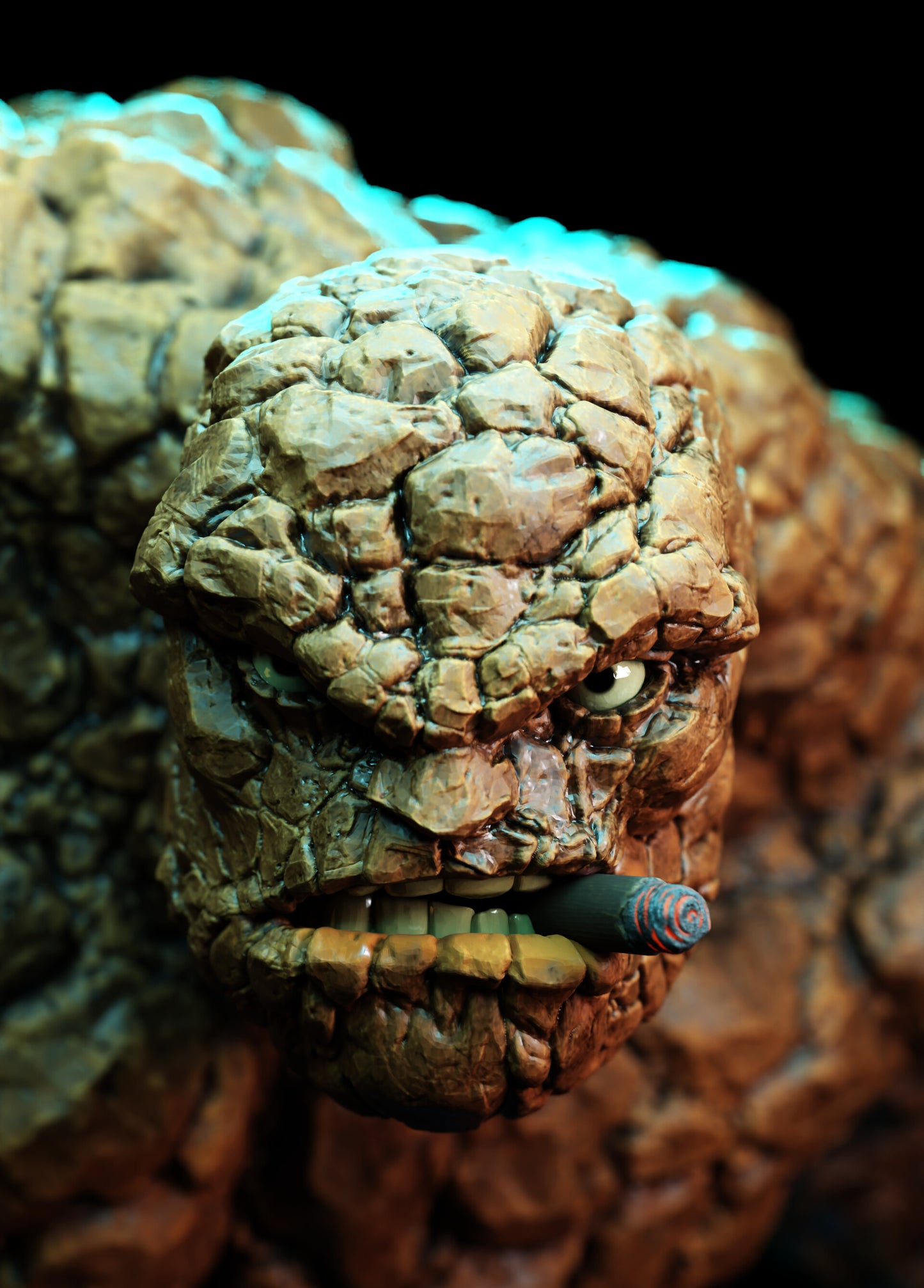 The Thing Fantastic Four STL File – Rock Superhero 3D Print Model