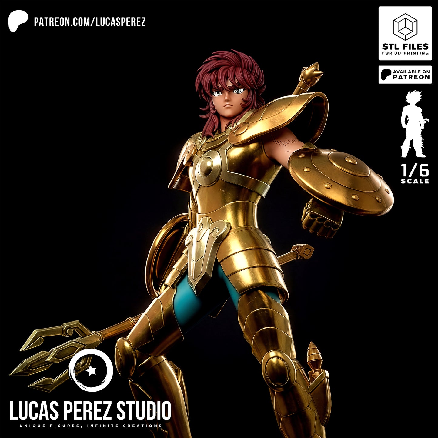 Young Libra Dohko Saint Seiya STL File – Zodiac Knight Anime 3D Print Model