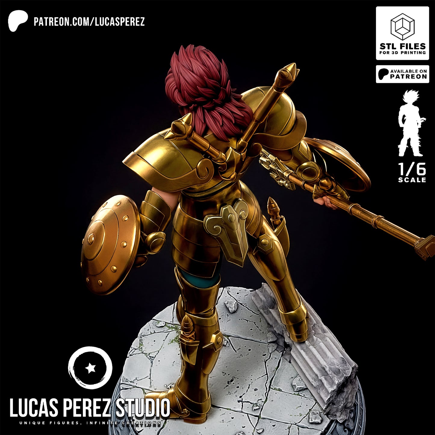 Young Libra Dohko Saint Seiya STL File – Zodiac Knight Anime 3D Print Model