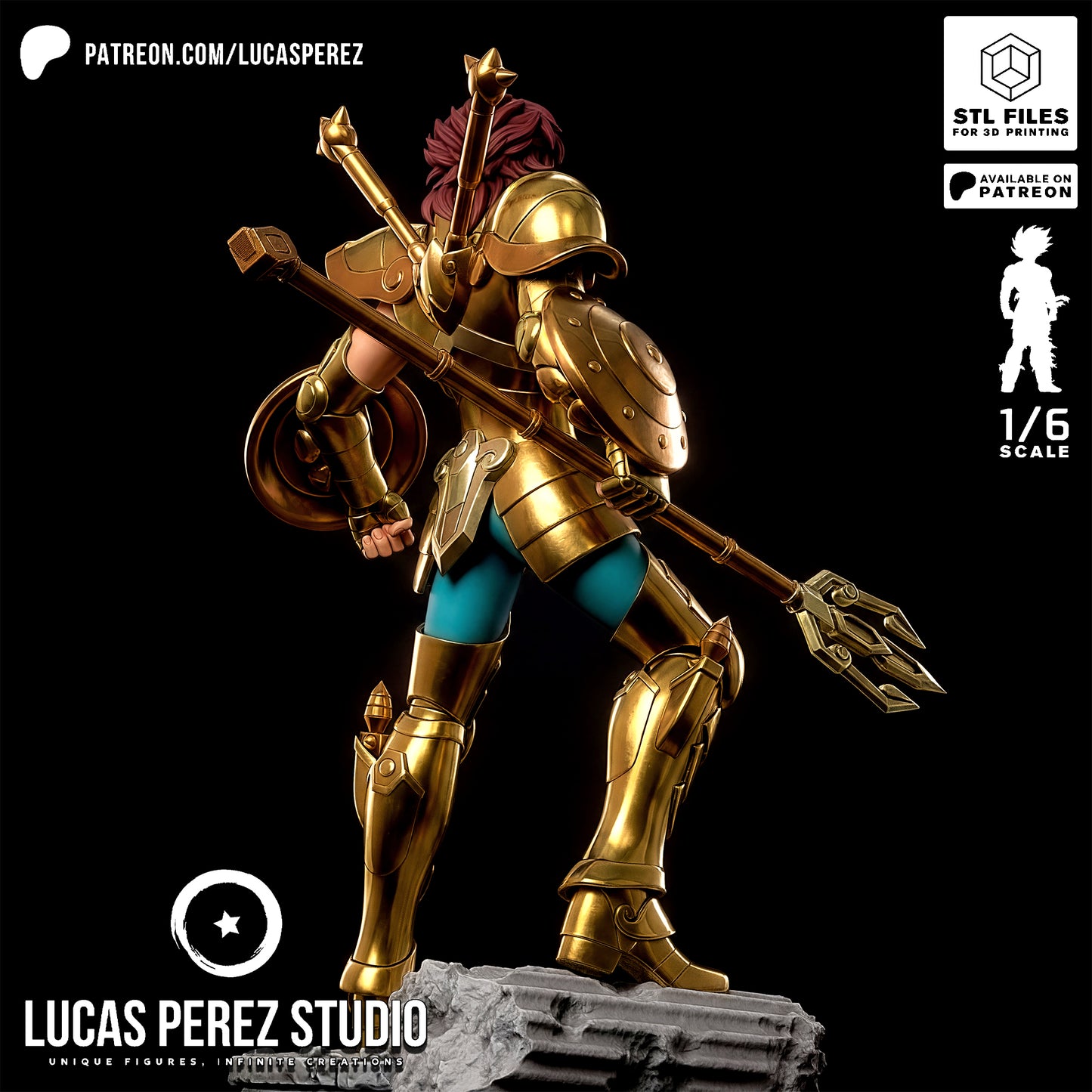 Young Libra Dohko Saint Seiya STL File – Zodiac Knight Anime 3D Print Model