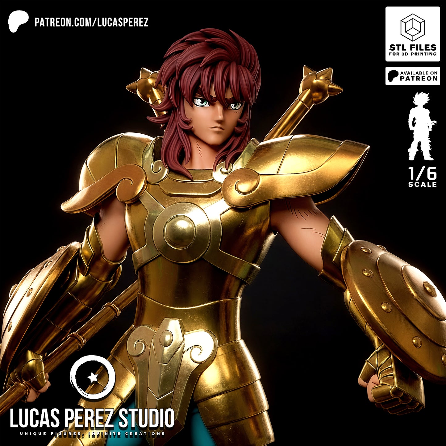 Young Libra Dohko Saint Seiya STL File – Zodiac Knight Anime 3D Print Model