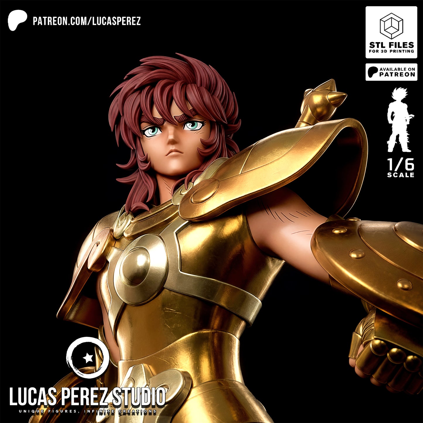 Young Libra Dohko Saint Seiya STL File – Zodiac Knight Anime 3D Print Model