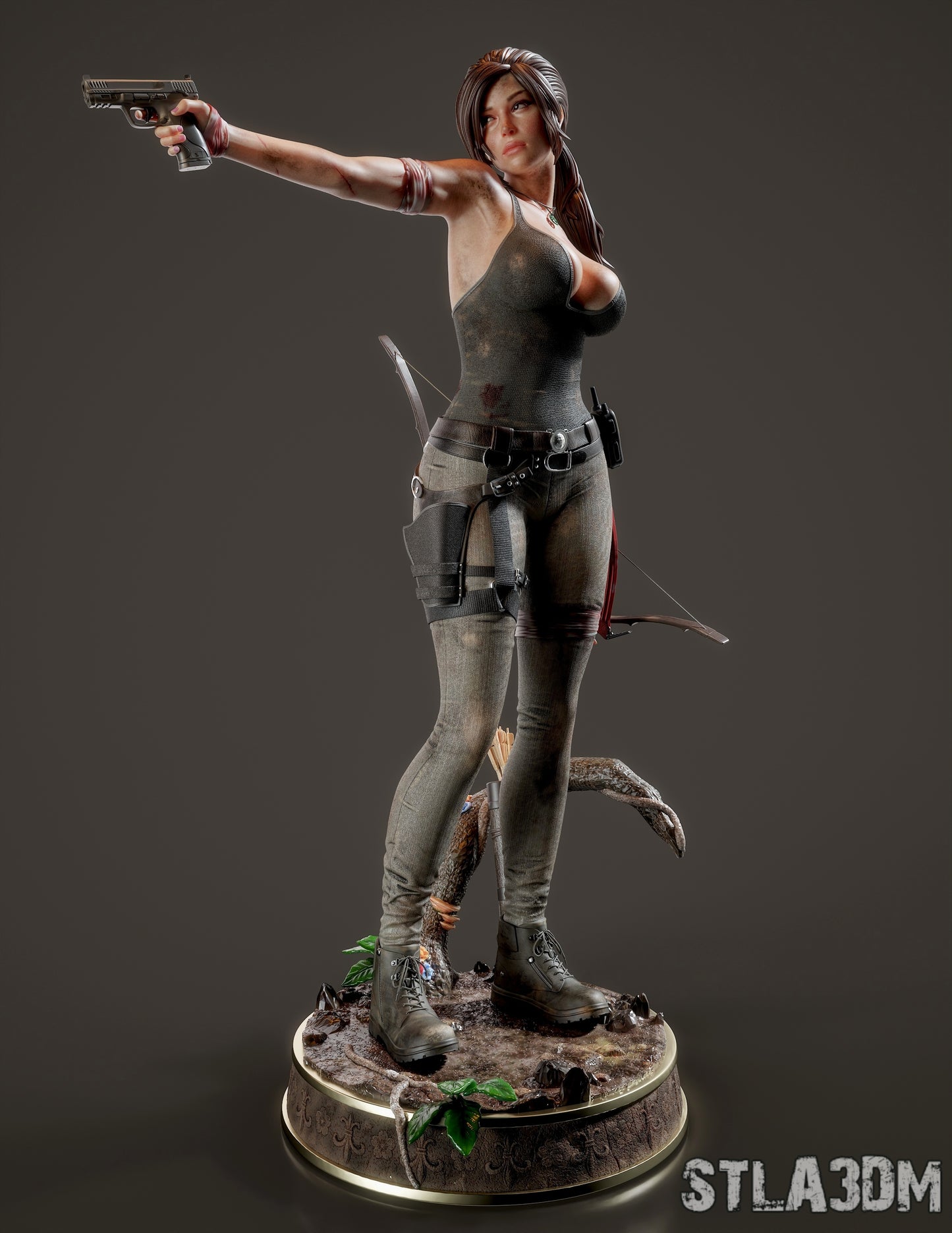 Lara Croft STL File – Tomb Raider Inspired Adventure Heroine 3D Print Model