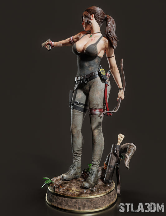 Lara Croft STL File – Tomb Raider Inspired Adventure Heroine 3D Print Model