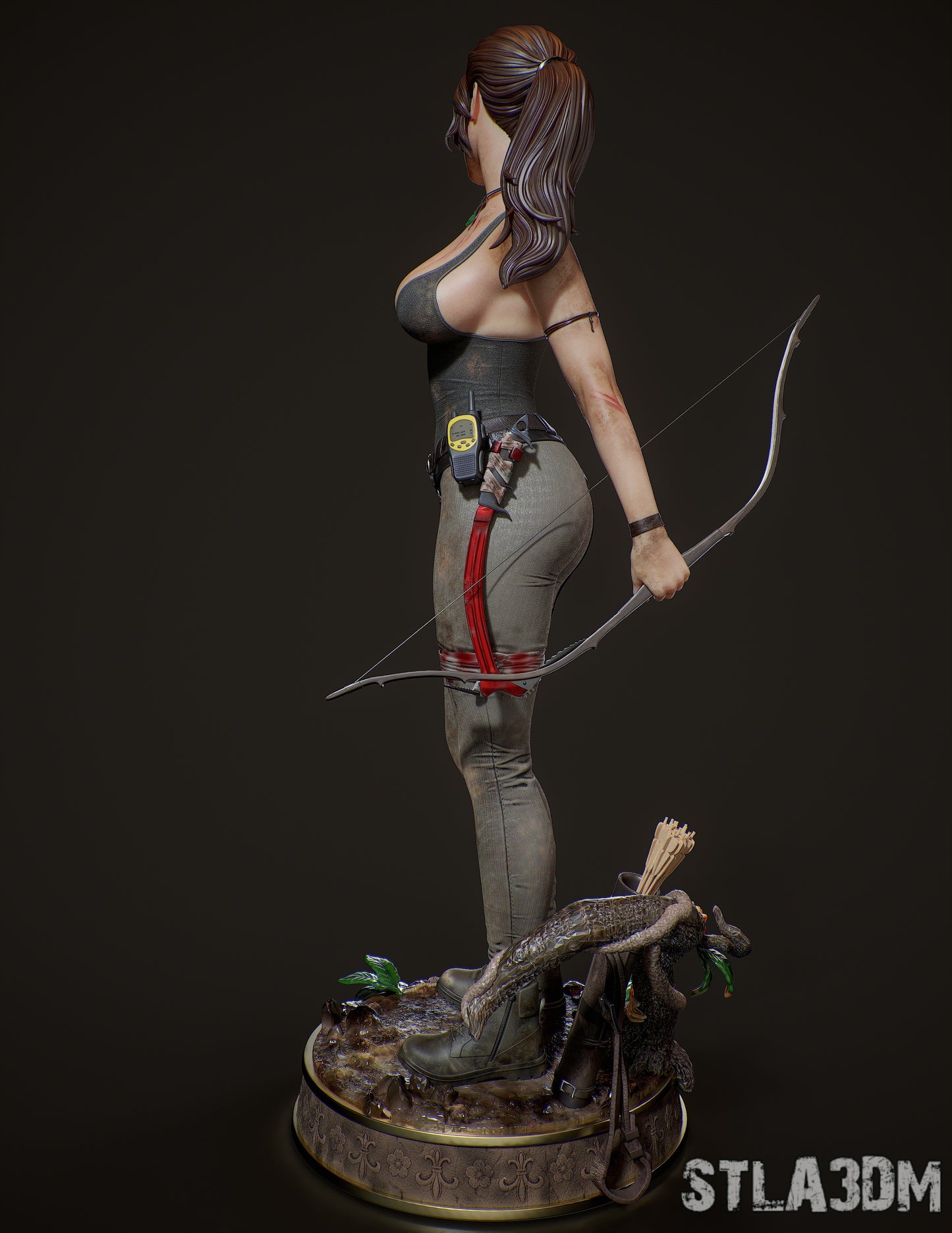 Lara Croft STL File – Tomb Raider Inspired Adventure Heroine 3D Print Model