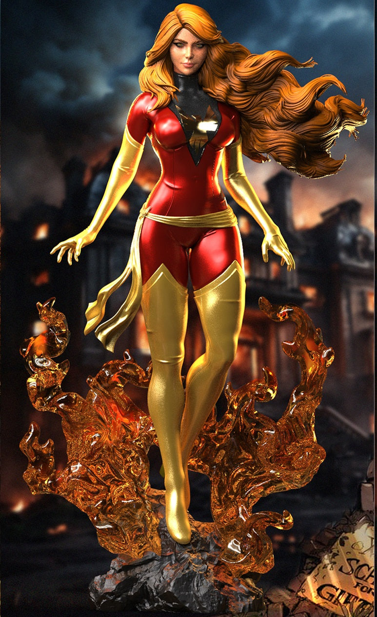 Dark Phoenix X-Men STL File – Mutant Heroine 3D Print Model