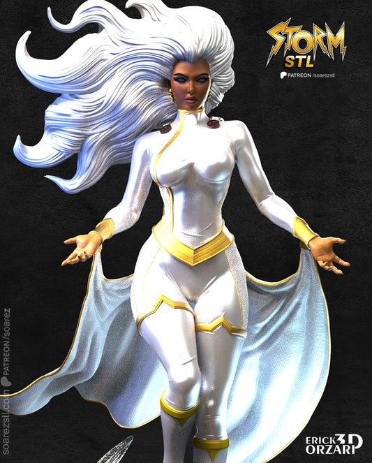 Storm X-Men STL File – Weather Mutant Heroine 3D Print Model