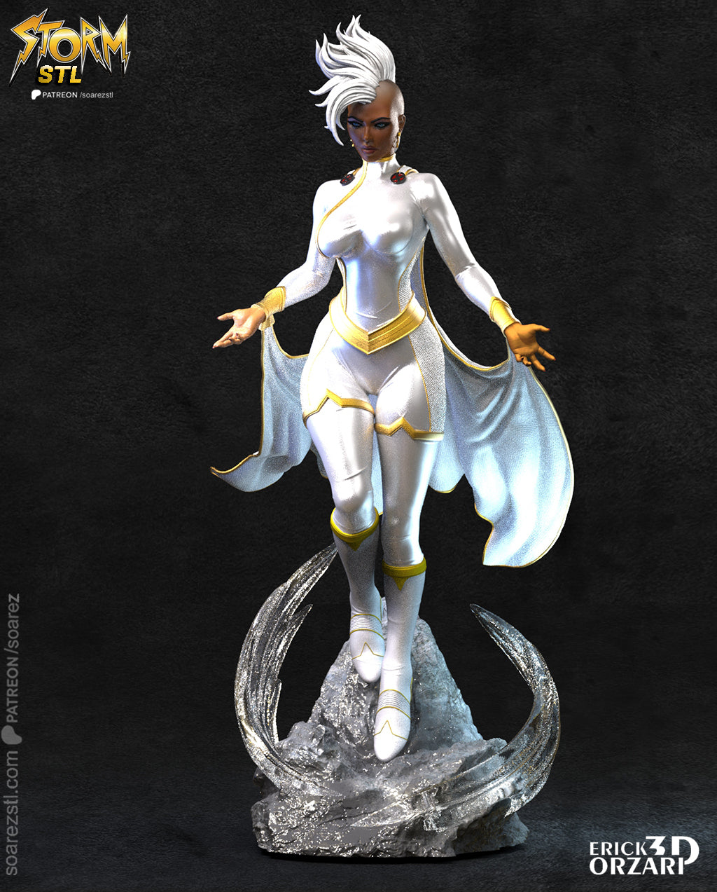 Storm X-Men STL File – Weather Mutant Heroine 3D Print Model
