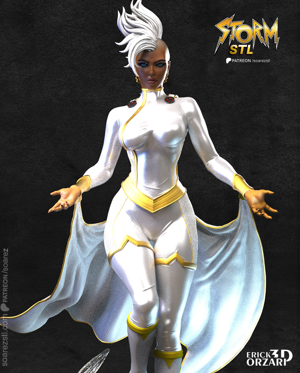 Storm X-Men STL File – Weather Mutant Heroine 3D Print Model