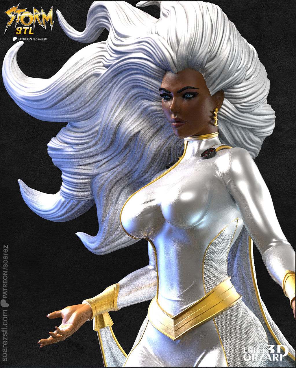 Storm X-Men STL File – Weather Mutant Heroine 3D Print Model