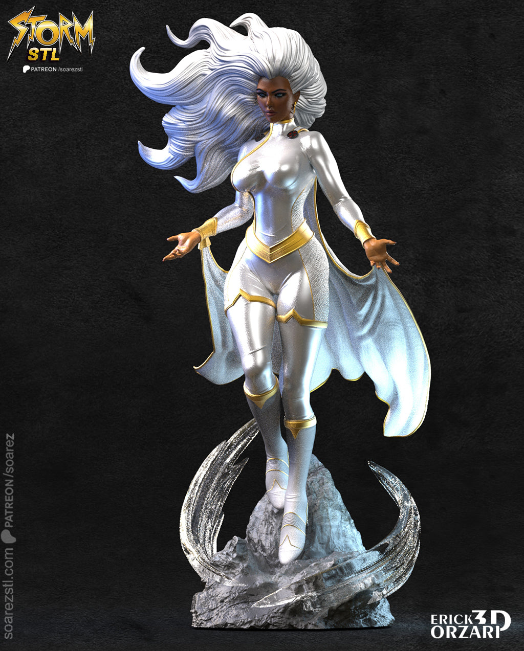 Storm X-Men STL File – Weather Mutant Heroine 3D Print Model