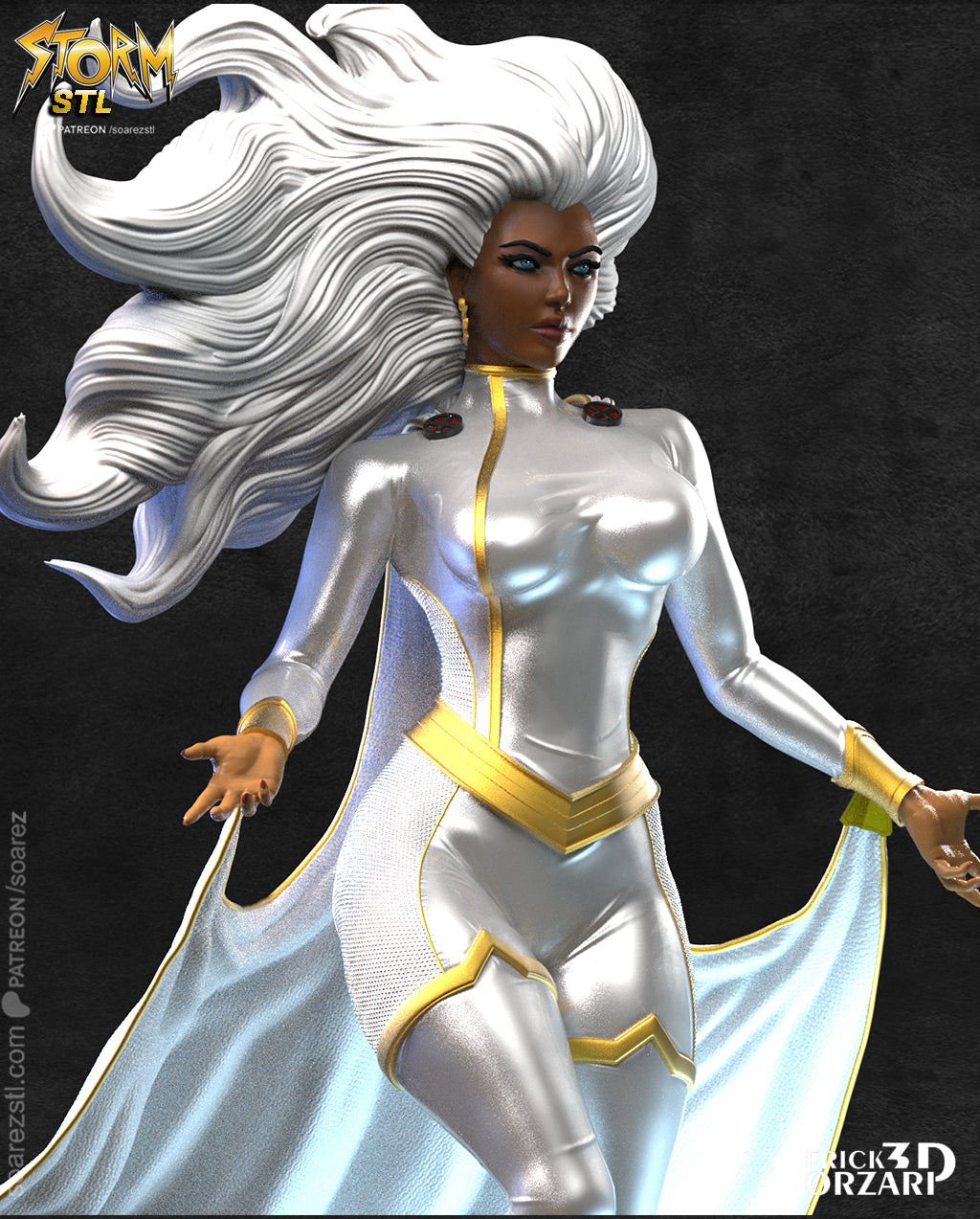 Storm X-Men STL File – Weather Mutant Heroine 3D Print Model