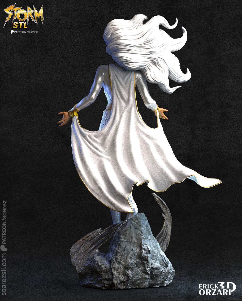 Storm X-Men STL File – Weather Mutant Heroine 3D Print Model