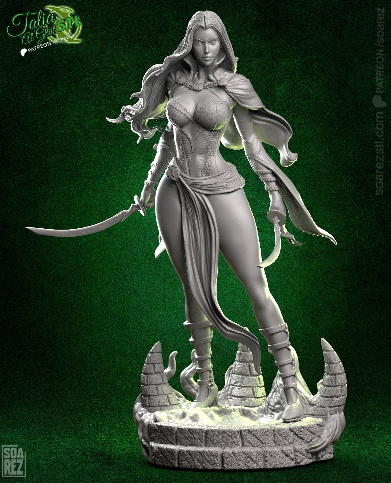 Talia Al Ghul DC Comics STL File – Assassin Heiress 3D Print Model