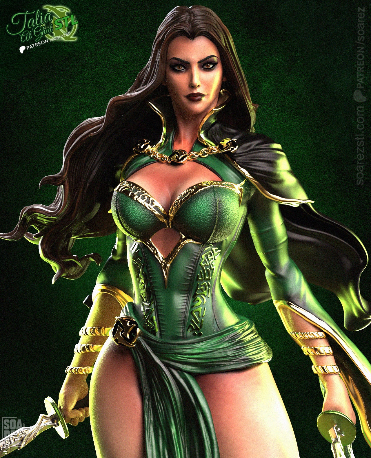 Talia Al Ghul DC Comics STL File – Assassin Heiress 3D Print Model