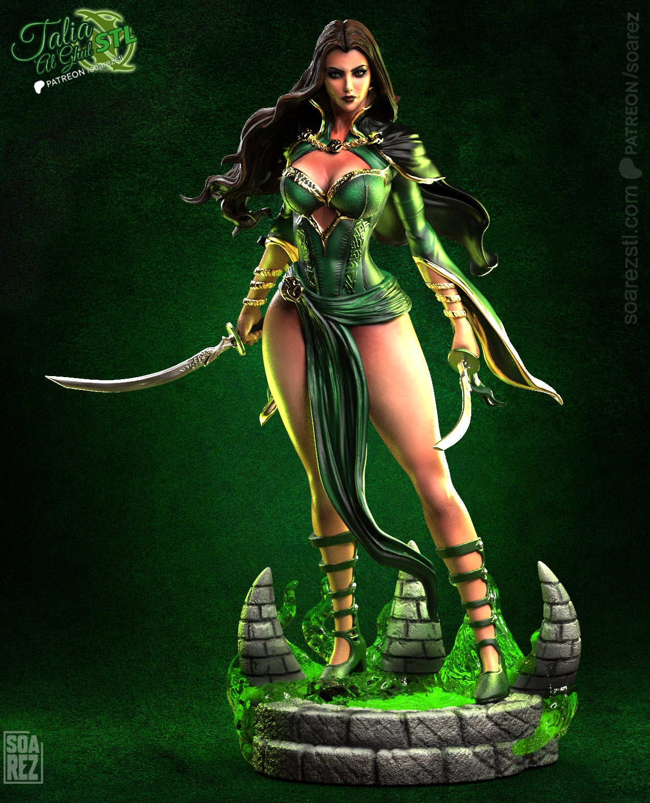 Talia Al Ghul DC Comics STL File – Assassin Heiress 3D Print Model
