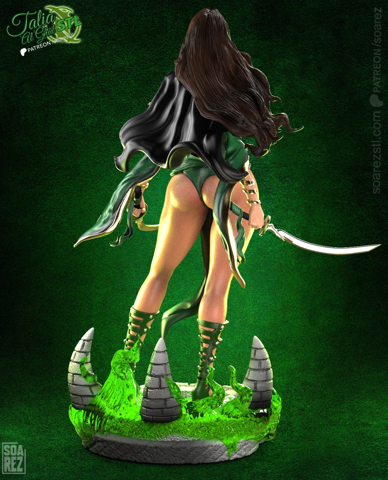 Talia Al Ghul DC Comics STL File – Assassin Heiress 3D Print Model