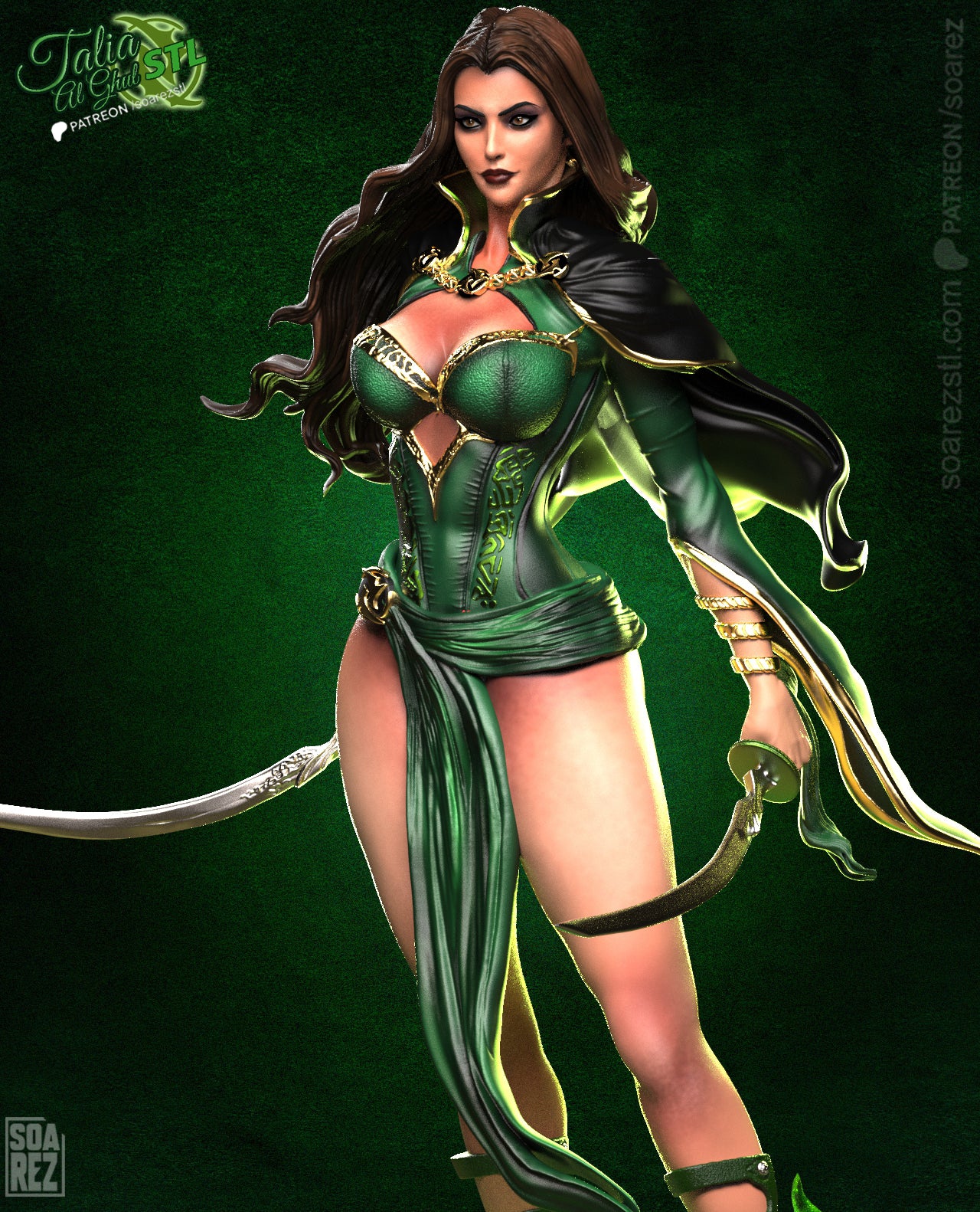 Talia Al Ghul DC Comics STL File – Assassin Heiress 3D Print Model