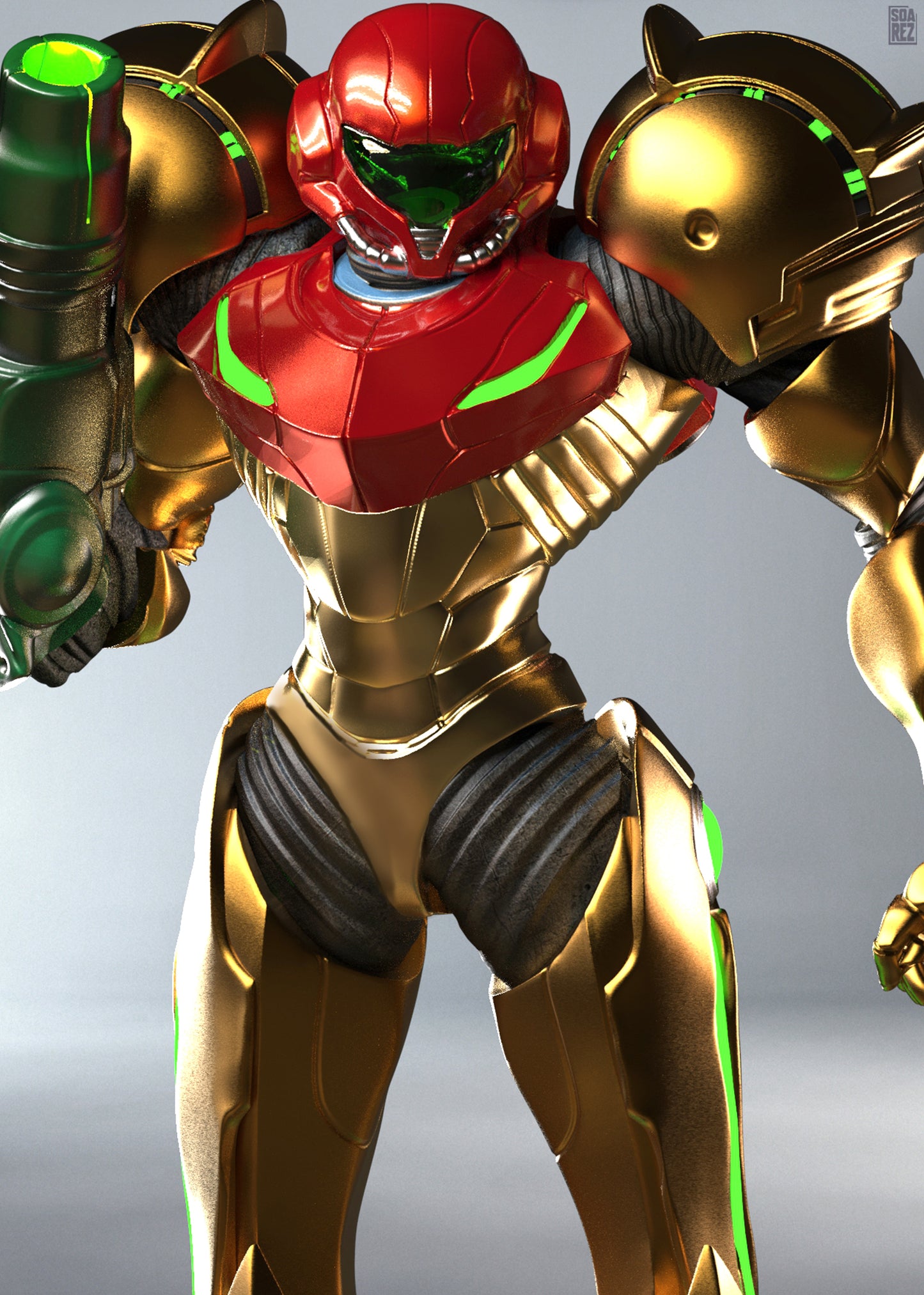 Samus Aran Metroid STL File – Sci-Fi Bounty Hunter 3D Print Model