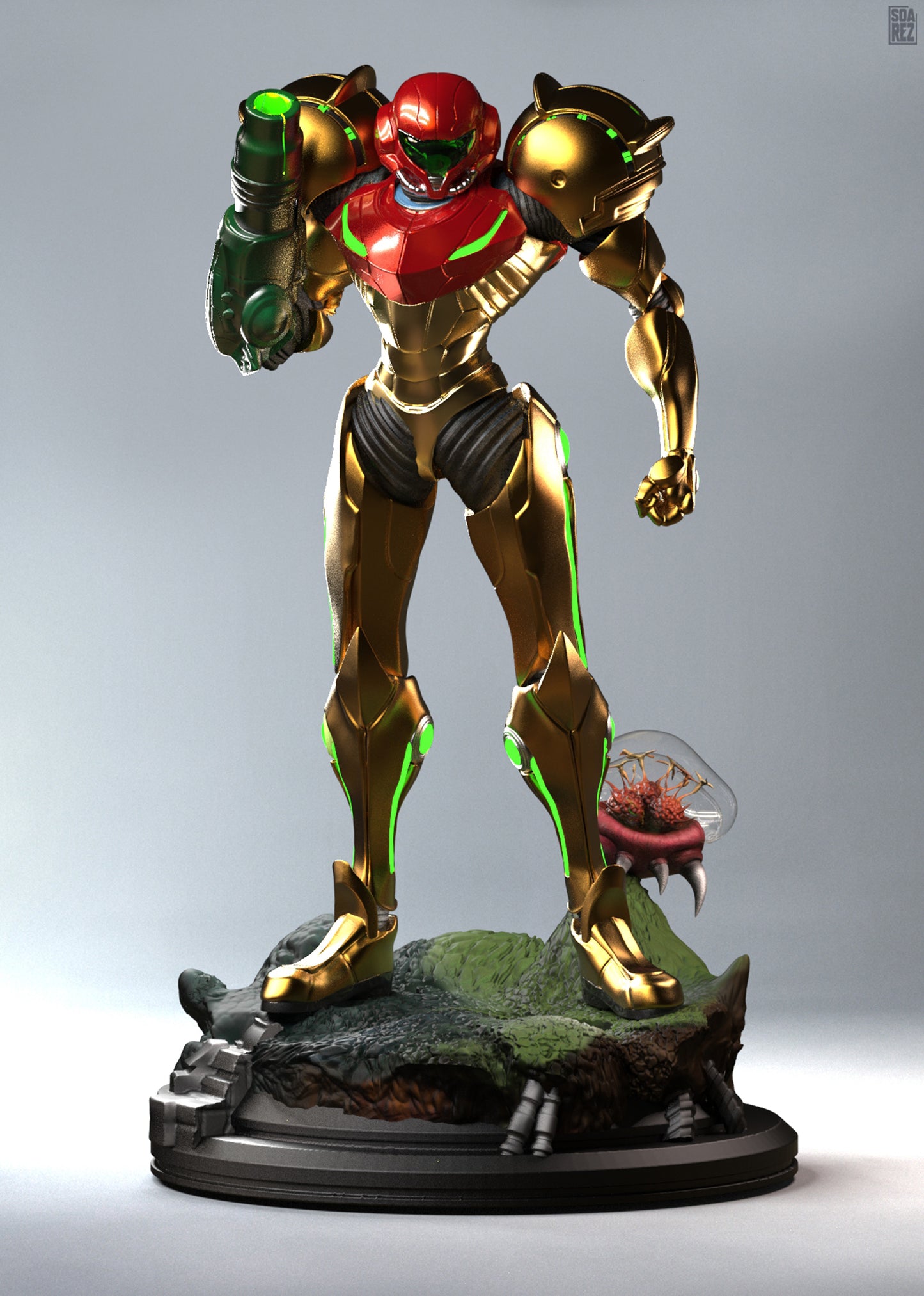 Samus Aran Metroid STL File – Sci-Fi Bounty Hunter 3D Print Model