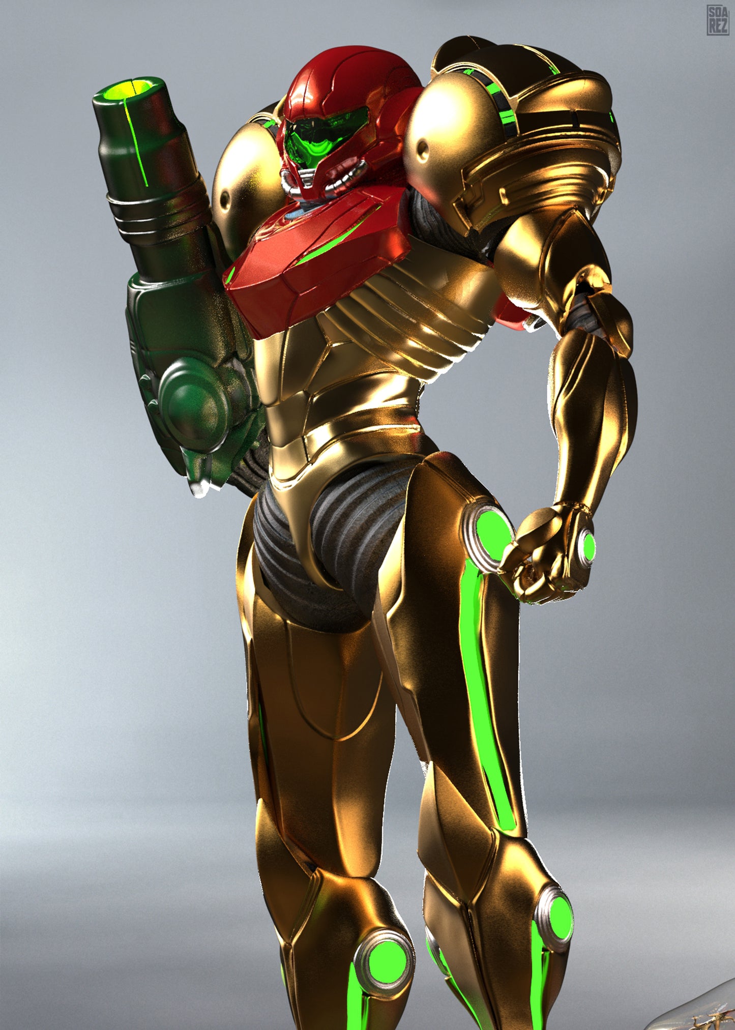 Samus Aran Metroid STL File – Sci-Fi Bounty Hunter 3D Print Model