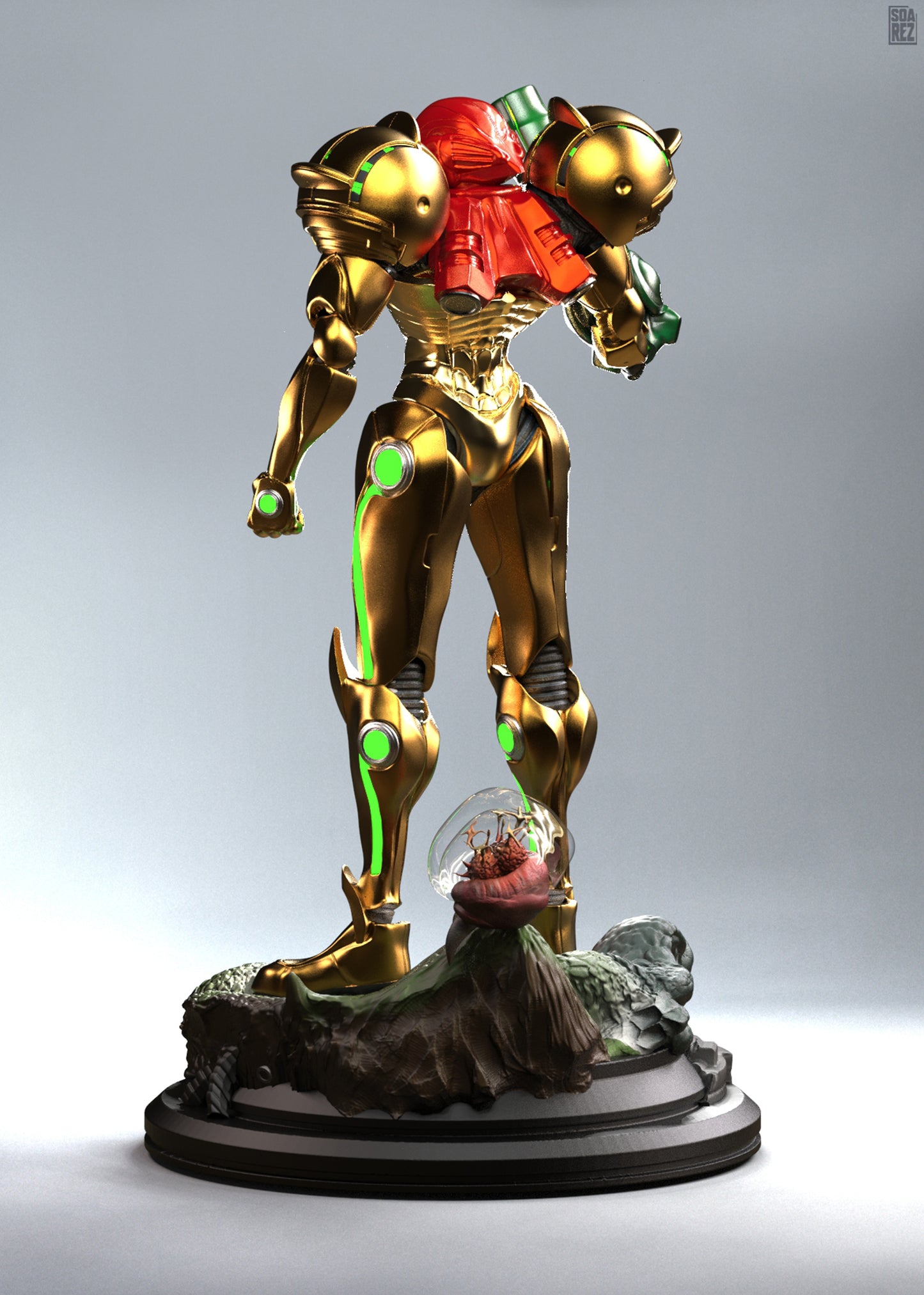 Samus Aran Metroid STL File – Sci-Fi Bounty Hunter 3D Print Model