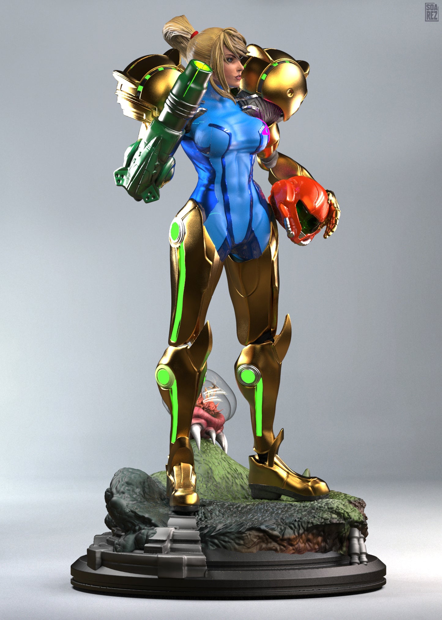 Samus Aran Metroid STL File – Sci-Fi Bounty Hunter 3D Print Model