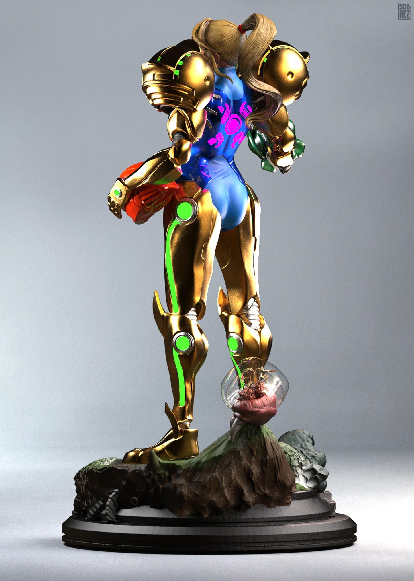 Samus Aran Metroid STL File – Sci-Fi Bounty Hunter 3D Print Model