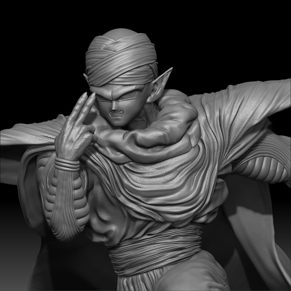 Piccolo Dragon Ball STL File – Namekian Warrior Anime 3D Print Model