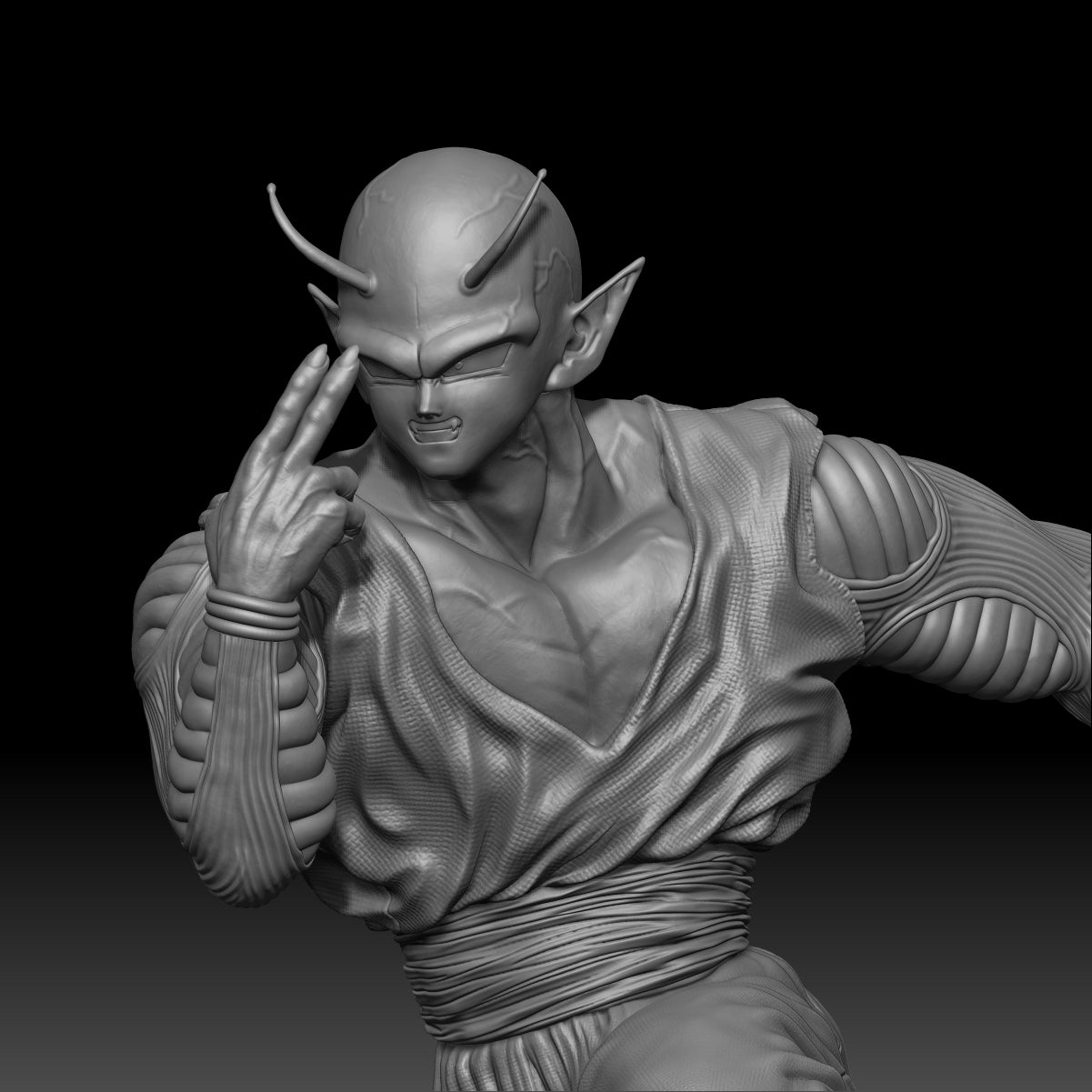 Piccolo Dragon Ball STL File – Namekian Warrior Anime 3D Print Model